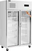 Tủ lạnh nhà bếp bằng đồng, bằng thép 2 cánh kính
